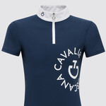 Cavalleria Toscana Cavalleria toscana orbit print jersey kinder polo blauw