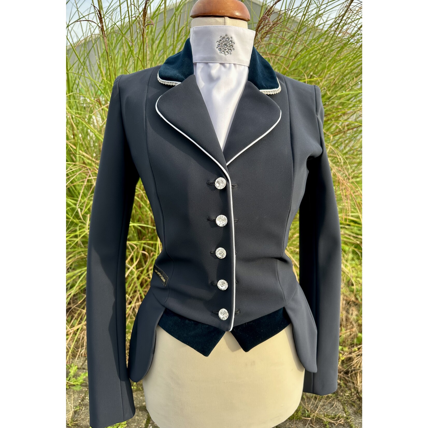 Lamantia Couture Nederland Lamantia Couture short tailcoat dark blue-white