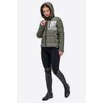 RG RG nylon quilted hooded puffer jacket green