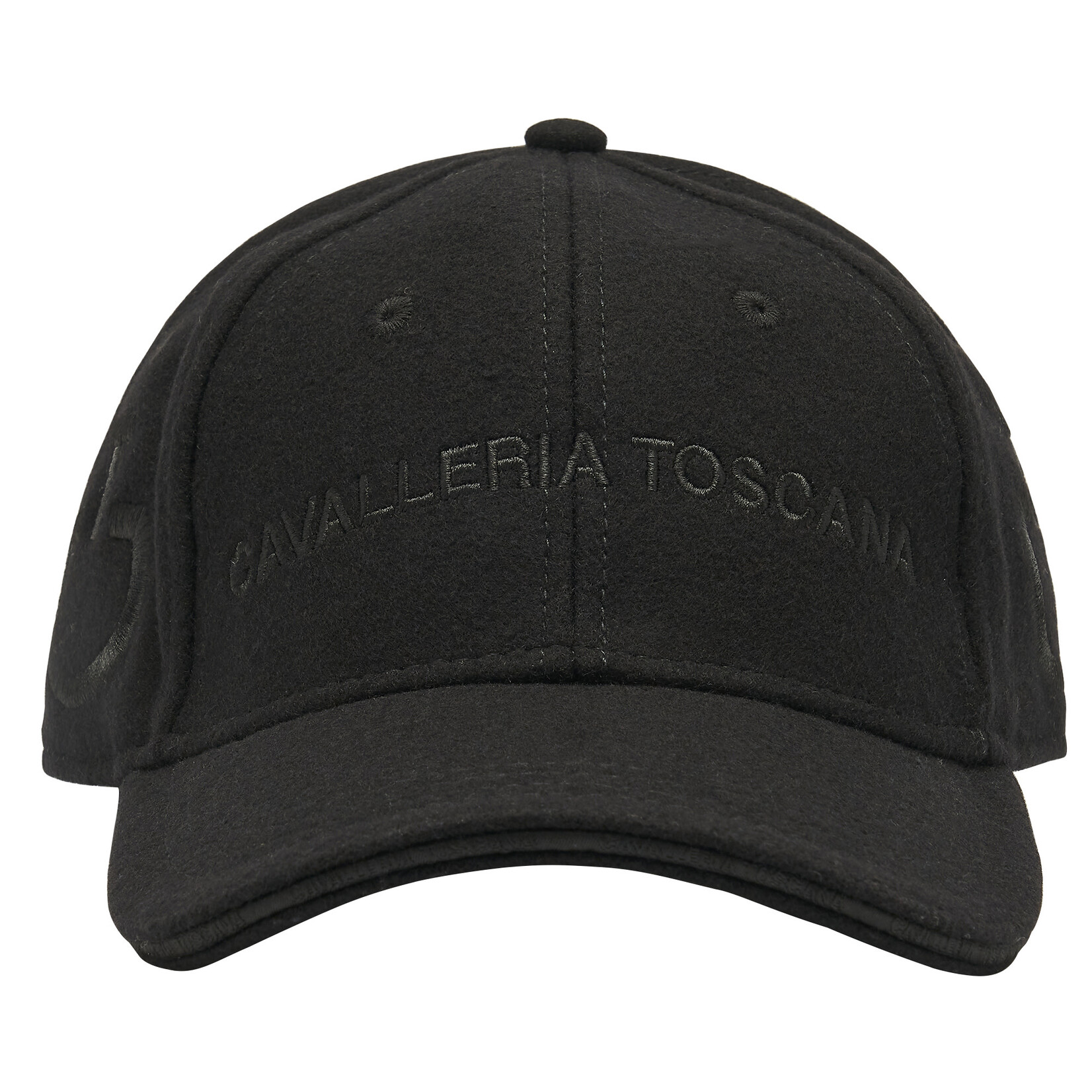 Cavalleria Toscana Cavalleria Toscana holiday wollen baseball cap zwart