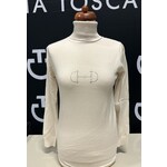 Equestrian-style Equestrian style turtle neck white swarovski bit