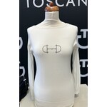 Equestrian-style Equestrian style sweater creme swarovski bit *