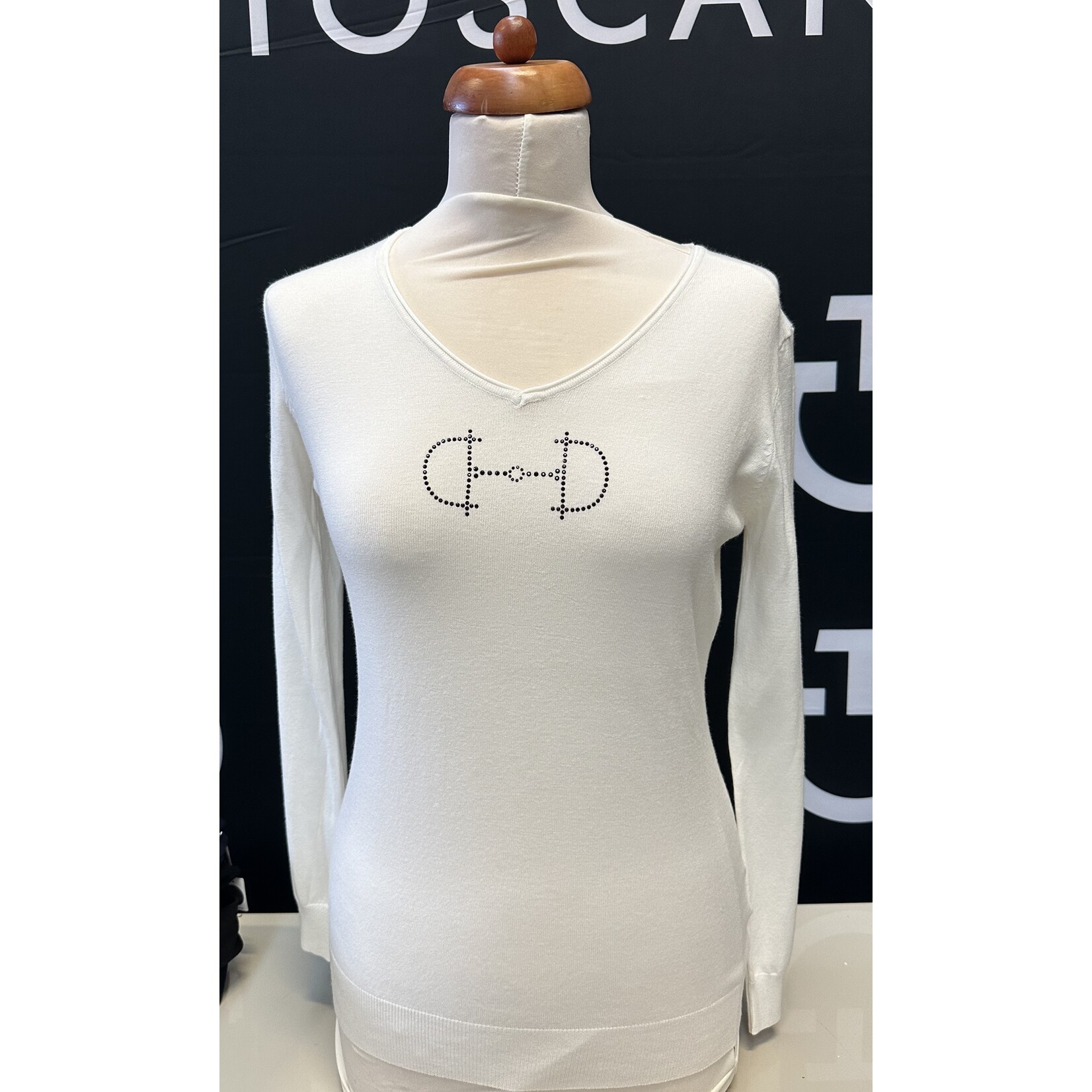 Equestrian-style Equestrian style sweater wit lcn swarovski logo