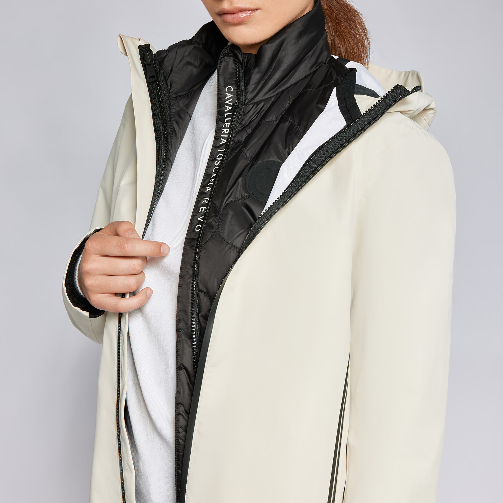 Cavalleria Toscana Cavalleria Toscana 3- way hooded jacket