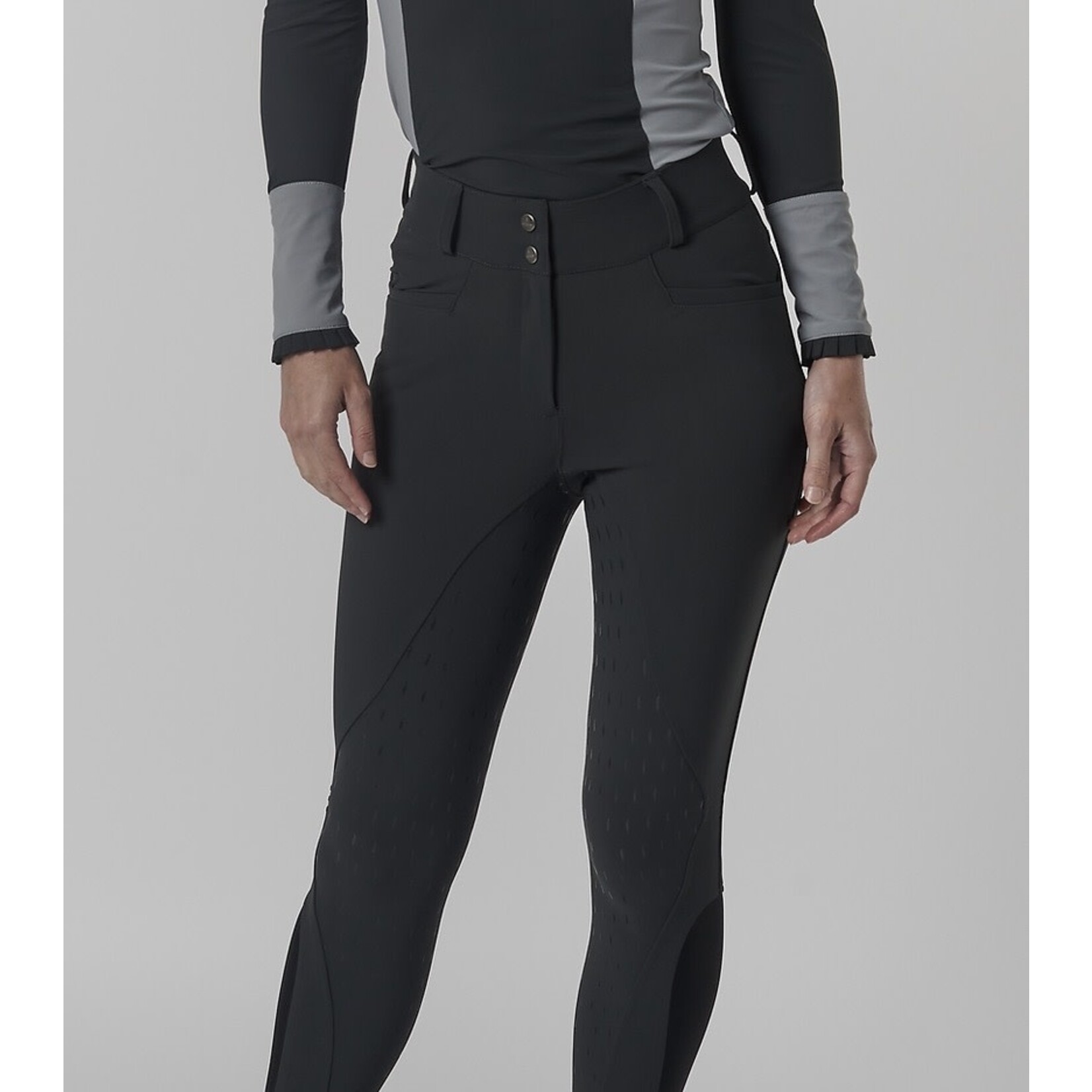 Aviar Aviar high rise sportive breeches in anthracite