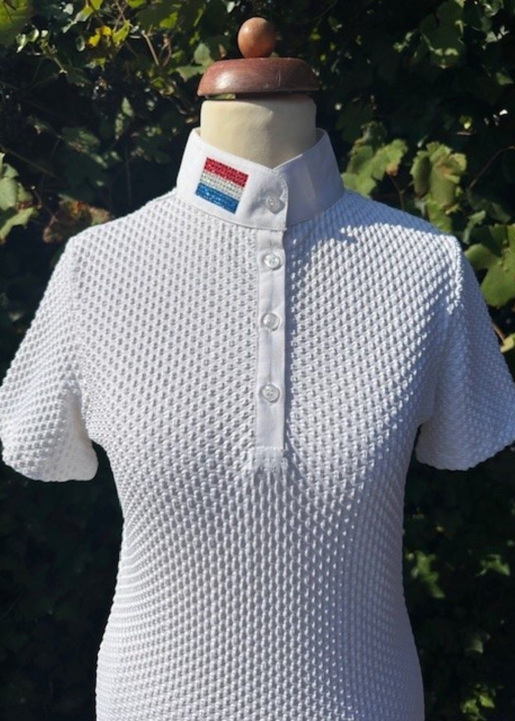 Aviar Aviar showshirt white Swarovski flag