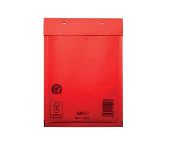 Specipack Enveloppes à coussin d'air rouges D 180 x 265 mm A5+ Colorées rouges - Boîte de 100 pièces.