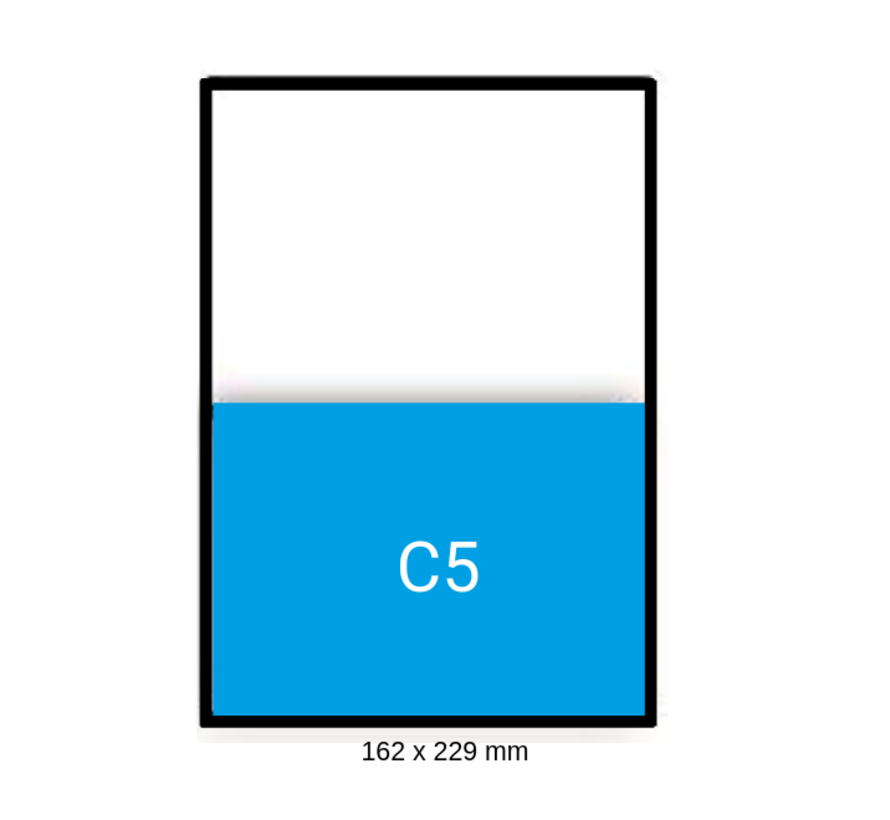 Witte envelop C5 162 x 229 mm doos 500 stuks