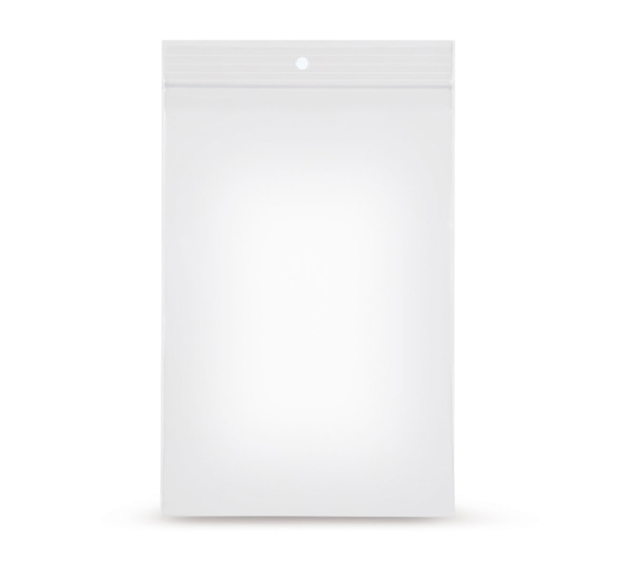 Sac de préhension 60 x 80 mm transparent avec fermeture par boutons-pression boîte de 1000 pièces.