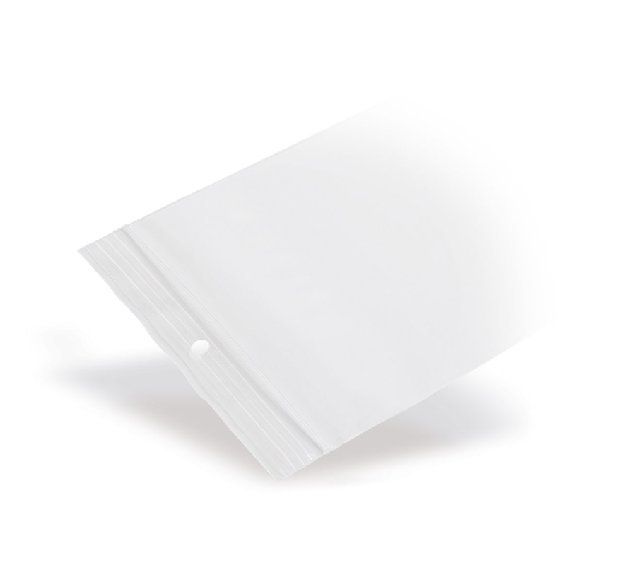 Sac de préhension 60 x 80 mm transparent avec fermeture par boutons-pression boîte de 1000 pièces.