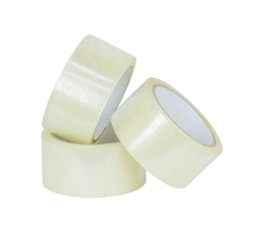 Verpakkingstape Transparant Low Noise - Acryl 48 mm x 66 m - Doos met 36 rollen