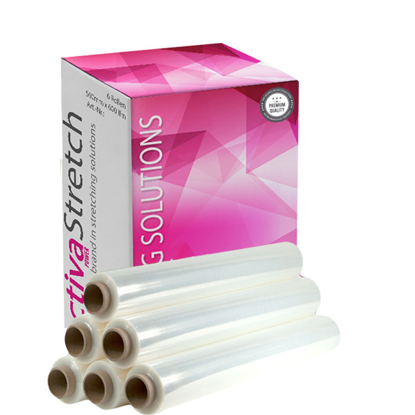 Lot De 6 Rouleaux Film Stretch Transparent - 23 Microns, 50 Cm De Large X 300 M De Long - Pour Emballage Et Protection - 2