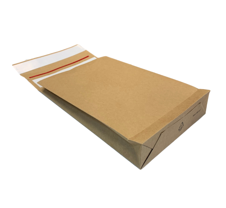 Specipack Kraft Verzendzak - Green E-commerce Blokbodem Mailer - 350 x 450 x 80 mm - 120 g/m2 - Dubbele Kleefstrip - Doos 200 enveloppen
