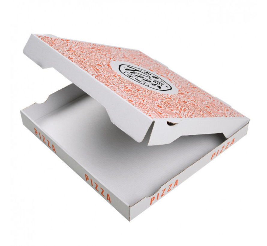Boîte à pizza Francia 32 x 32 x 4 cm - 50 pièces par paquet - Carton ondulé
