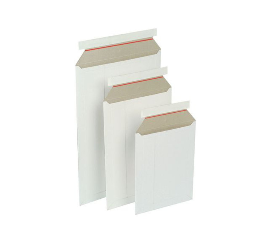 Kartonnen envelop 229 x 324 mm - Wit - Doos 100 stuks