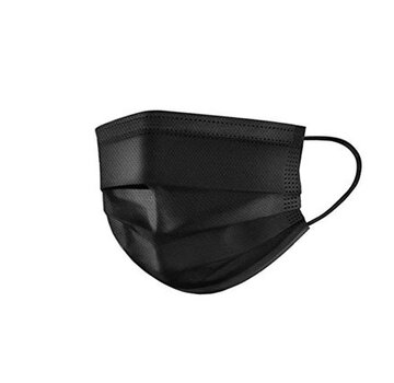Specipack Masques 3 plis noir Type I - 50 pièces - Conforme à NEN-EN