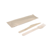 Specipack Set de couverts Bois naturel - Des couverts respectueux de l'environnement - 400 pièces / 0,18 € par pièce