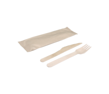 Specipack Set de couverts Bois naturel - Des couverts respectueux de l'environnement - 400 pièces / 0,18 € par pièce