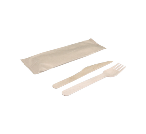 Specipack Set de couverts Bois naturel - Des couverts respectueux de l'environnement - 400 pièces / 0,18 € par pièce