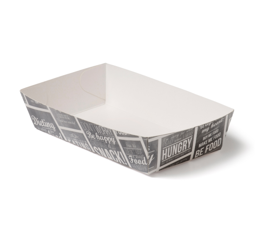 Plateau snack en carton A9 - Pubchalk 120 x 70 x 35 mm - 400 pièces / 0,067 € pièce