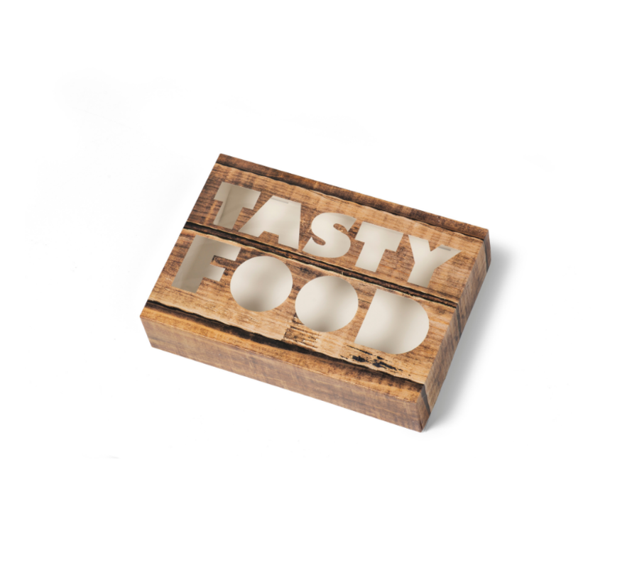 Boîte traiteur Tasty Food - 55 cm - 4 x 10 pièces