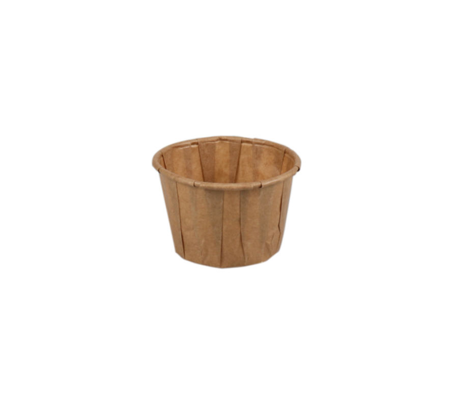 Portiecup papier bruin - Sausbakje 55 ml - 5000 stuks