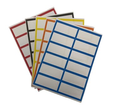 Specipack Verhuisstickers - 5 verschillende vellen  - 12 stickers per vel