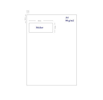 Specipack Papier A4 avec 1 autocollant - bordereau d'emballage blanc pour ampoule - 1000 pièces