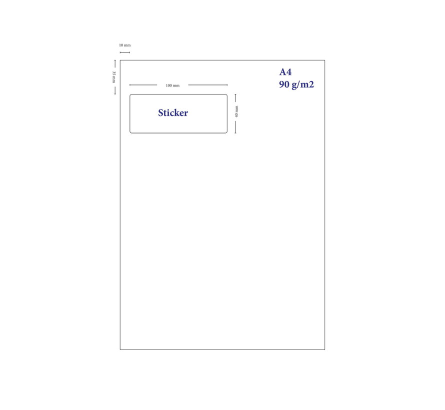 Papier A4 avec 1 autocollant - bordereau d'emballage blanc pour ampoule - 1000 pièces