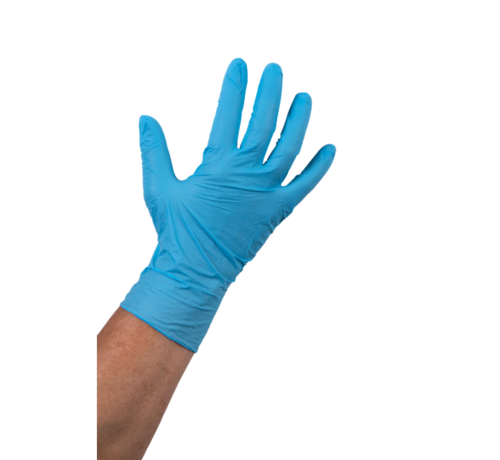 Specipack Nitril comfort handschoen - blauw - ongepoederd - maat L - 100 stuks