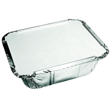 Specipack Récipient en aluminium avec couvercle - 120x100x30mm - 250ml - 250 pièces