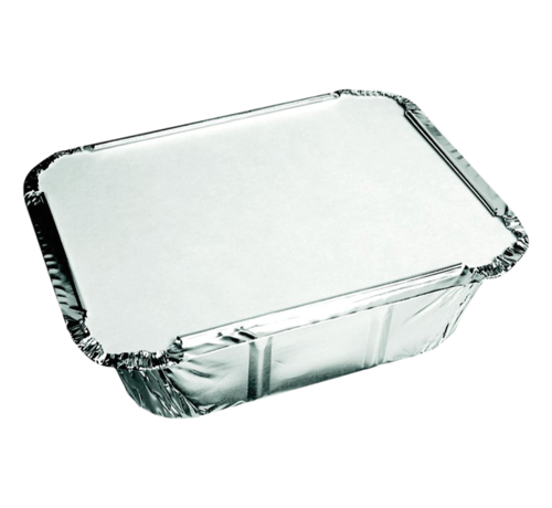 Specipack Récipient en aluminium avec couvercle - 120x100x30mm - 250ml - 250 pièces