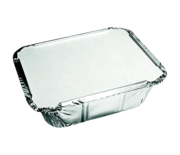 Specipack Récipient en aluminium avec couvercle - 140x120x40mm - 400ml - 250 pièces