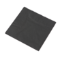 Serviette de table cellulose - 2-ply - 33x33cm - noir - 24x50 pièces