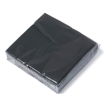 Specipack Serviette de table en cellulose - 2-ply - 25x25cm - noir - 24x50 pièces