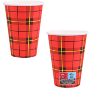 Specipack Gobelet à café en carton - Motif écossais / Scotty - 180 ml - Carton de 2 500 pièces