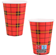 Specipack Tasse à café en carton - Scotch Plaid - 180ml - 100 pièces