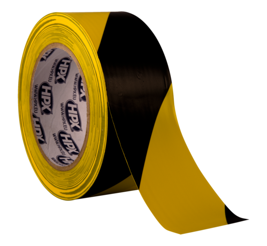 Ruban de marquage - jaune noir - HPX - 50mm x 33m