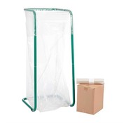 Specipack Sacs de collecte LDPE recyclé 400 litres - 37 microns - avec lien de fermeture - perforés - 84 sacs
