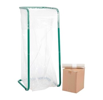 Specipack Sacs de collecte LDPE recyclé 400 litres - 37 microns - avec lien de fermeture - perforés - 84 sacs