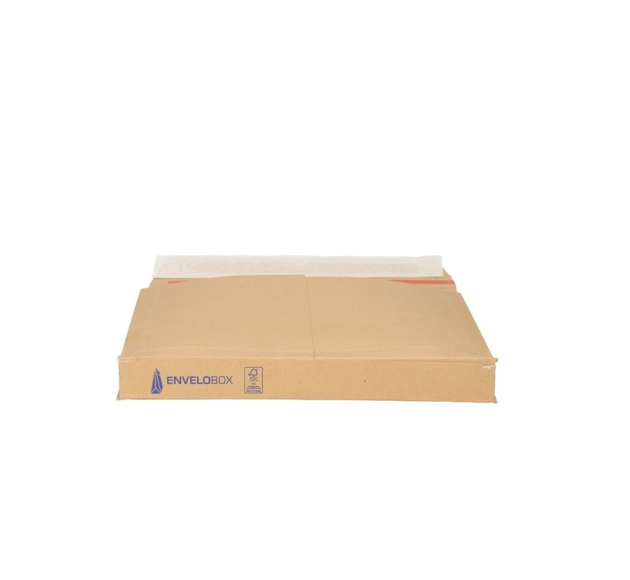 Boîte d'enveloppes 220 x 155 x 30 mm - brun - avec bande de déchirement - liasse de 100 pièces