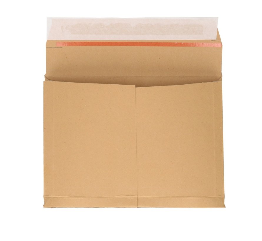 Verzendenvelop opening lange zijde - 353 x 250 - bruin - met tearstrip - bundel met 100 stuks