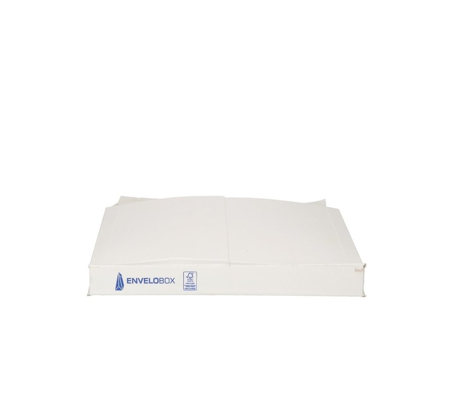 Boîte à enveloppes 380 x 260 x 30 mm - blanc/gris - avec bande de déchirement - liasse de 50 pièces