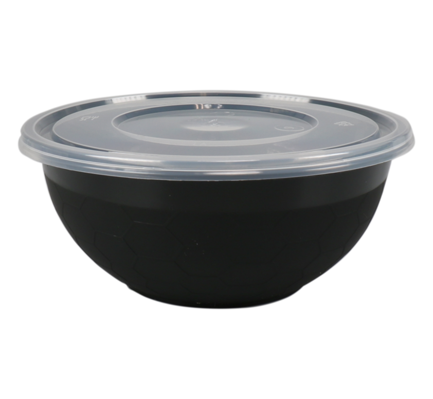 Pokebowl kom - schaal - zwart - PP - 1050 mL - 400 stuks