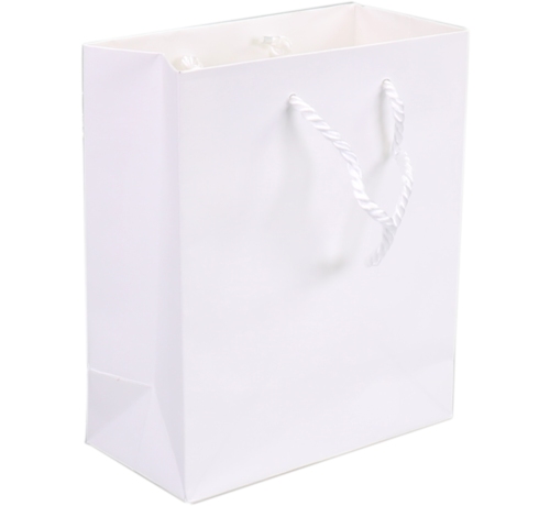 Specipack Luxueuze papier tas - gedraaid koord - 22 x 10 x 29 cm - wit - 100 stuks