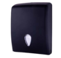 Distributeur d'essuie-mains pliés - plastique noir - soft touch - pour 600 essuie-mains