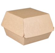 Specipack Plateau à hamburgers en papier ondulé vierge - grand - 120 x 120 x 100 mm - 318 pièces