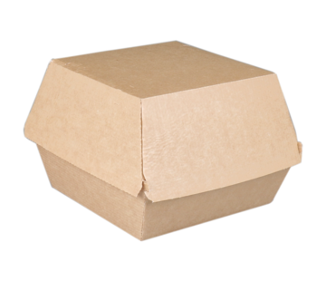 Specipack Plateau à hamburgers en papier ondulé vierge - grand - 120 x 120 x 100 mm - 318 pièces