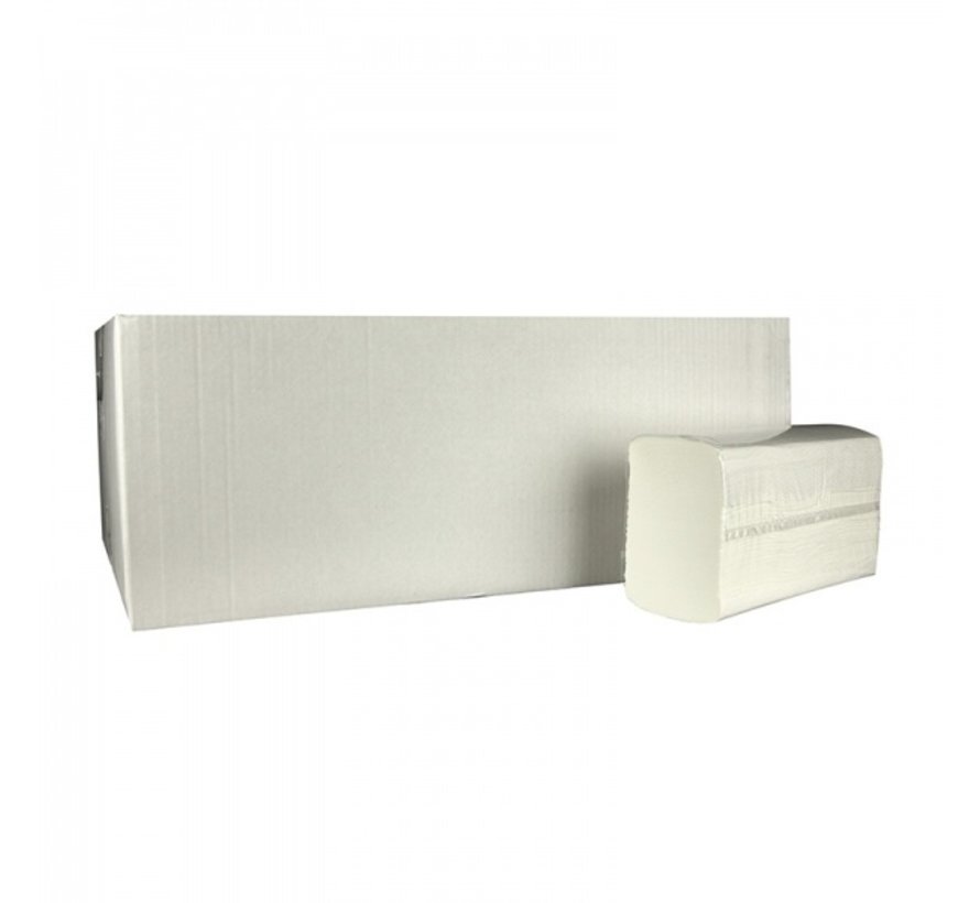 Essuie-mains Multifold 100% cellulose - 2 plis - 20,6 x 24 cm - 3060 pièces