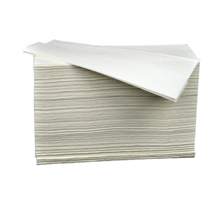 Essuie-mains Multifold 100% cellulose - 2 plis - 20,6 x 24 cm - 3060 pièces
